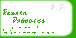 renata popovics business card